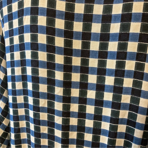 Ava & Viv flutter short sleeve dress Blue gingham 1X NWOT - Picture 3 of 5